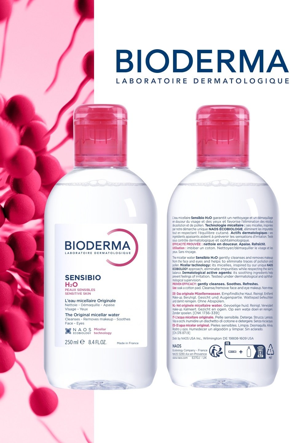 Bioderma Sensibio H2O мицеллярная вода 250 мл