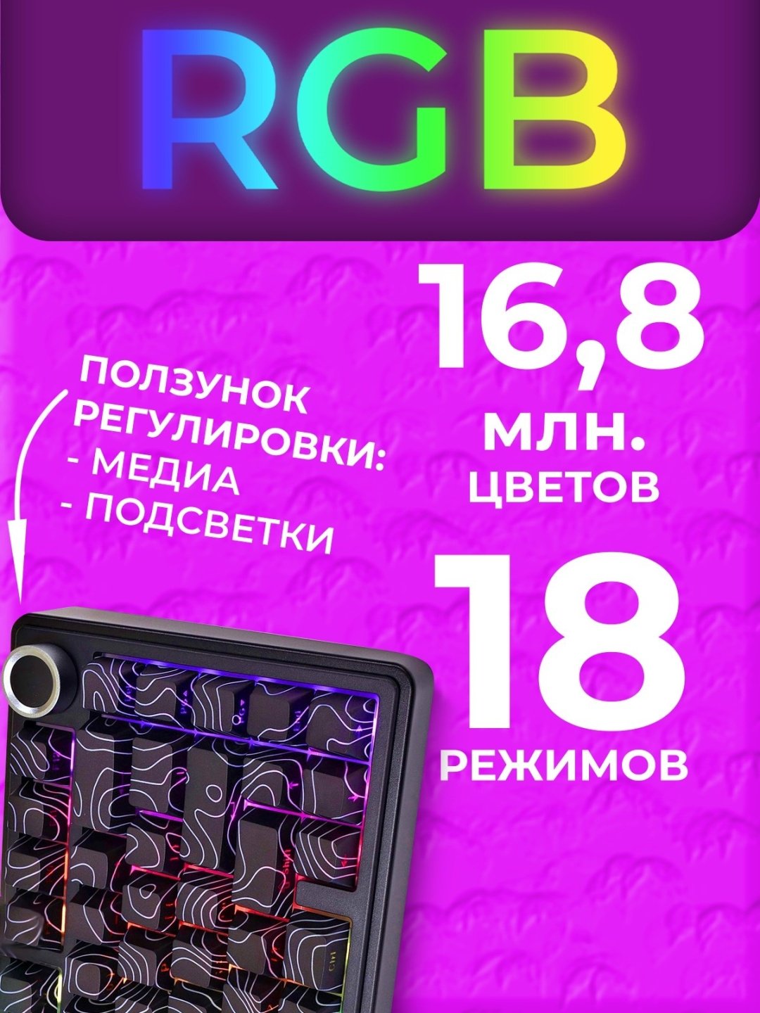 Клавиатура AULA F75 Black Contour черный купить,21990