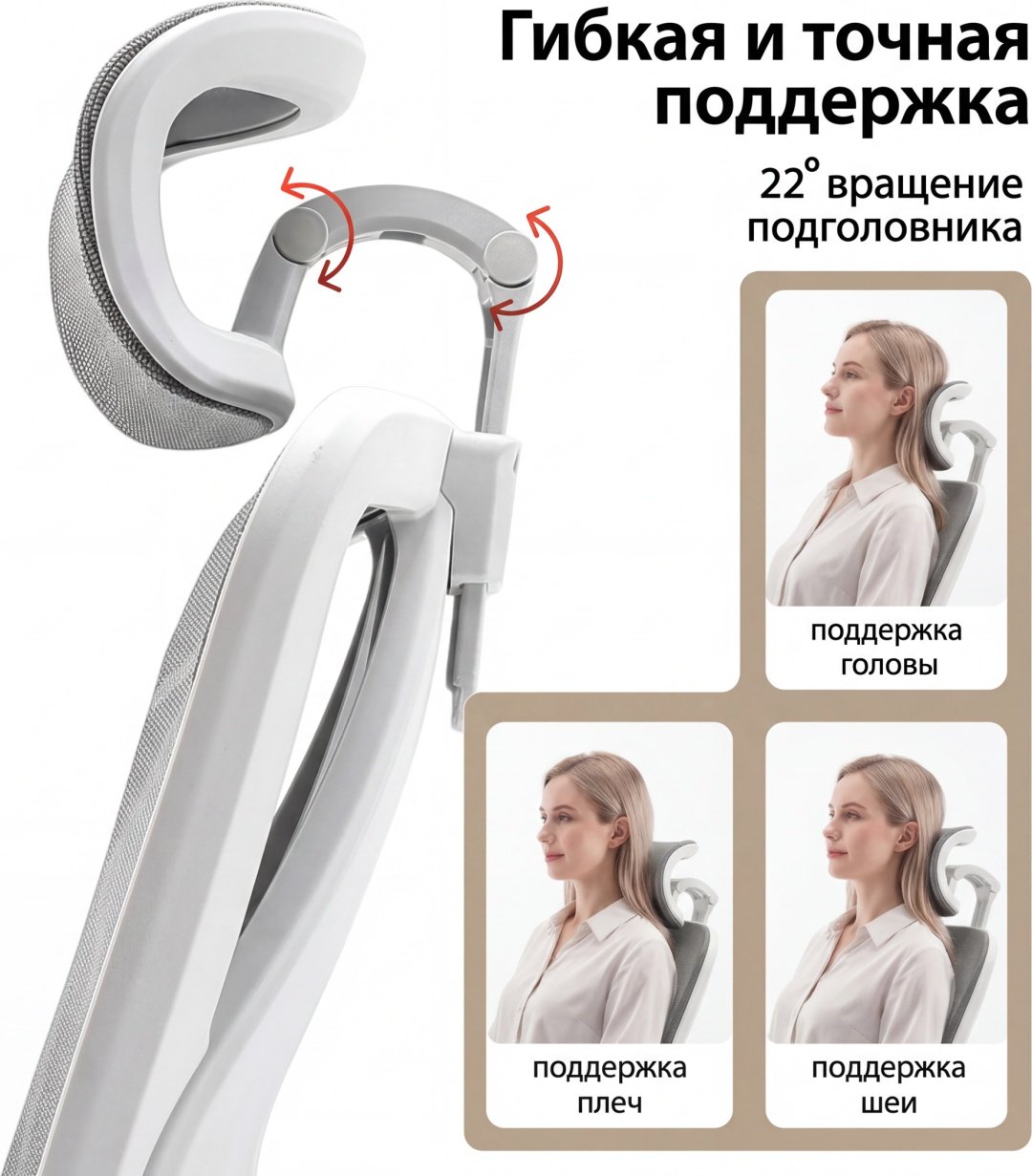 Компьютерное кресло Sihoo M57B-N105, серый