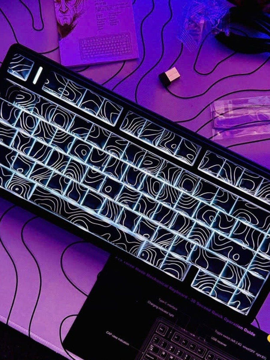 Клавиатура AULA F75 Black Contour черный купить,21990