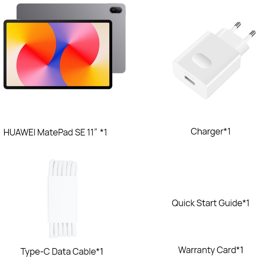 Планшет Huawei MatePad SE Wi-Fi 11 дюйм 8 Гб/128 Гб серый купить,NaN