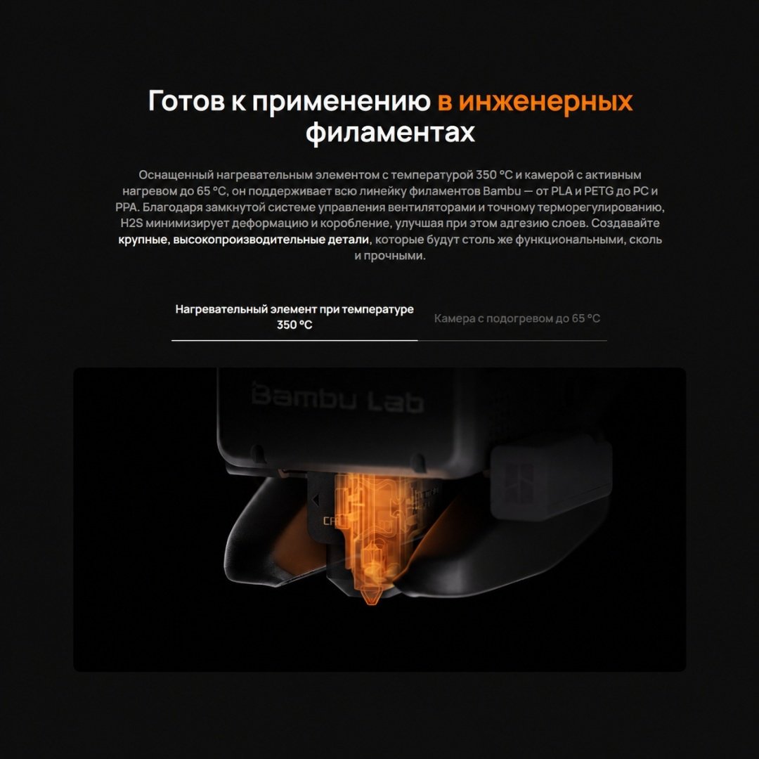 3D-принтер Bambu Lab Bambu Lab H2S - ForteMarket 3D-принтер Bambu Lab Bambu Lab H2S купить,899990