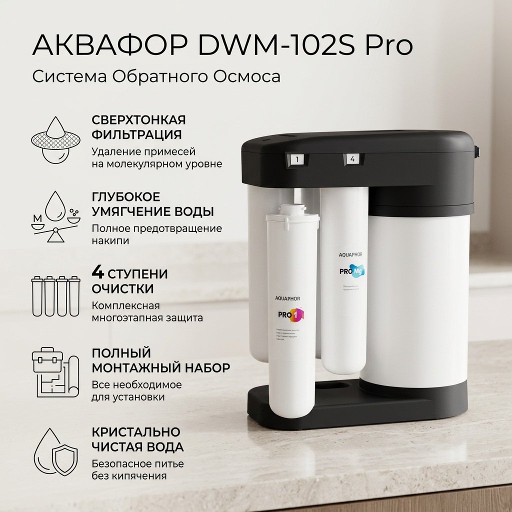 Система обратного осмоса Аквафор DWM-102S Pro купить,135600