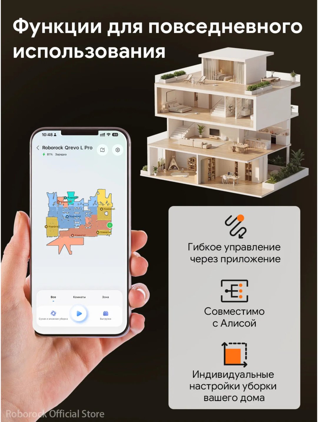Робот-пылесос Roborock Qrevo L Pro белый - ForteMarket Робот-пылесос Roborock Qrevo L Pro белый купить,249990