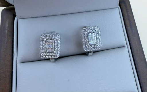 Серьги Luxrai N650 вес 2.81 г золото, бриллиант