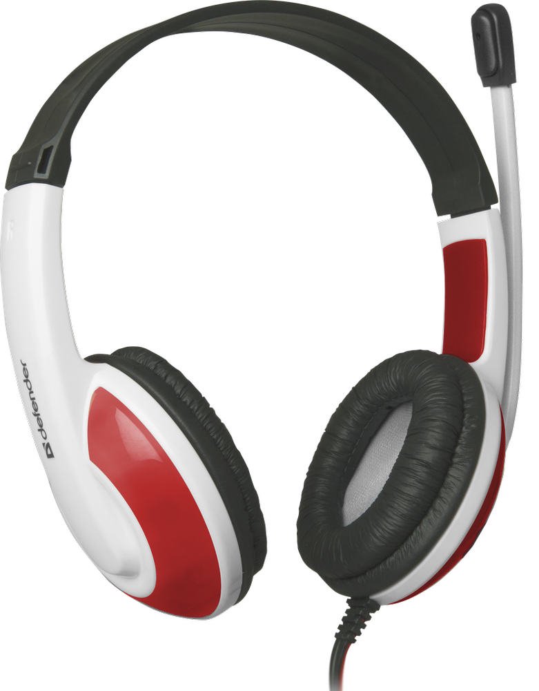 Наушники Defender Warhead G-120 бело-красные