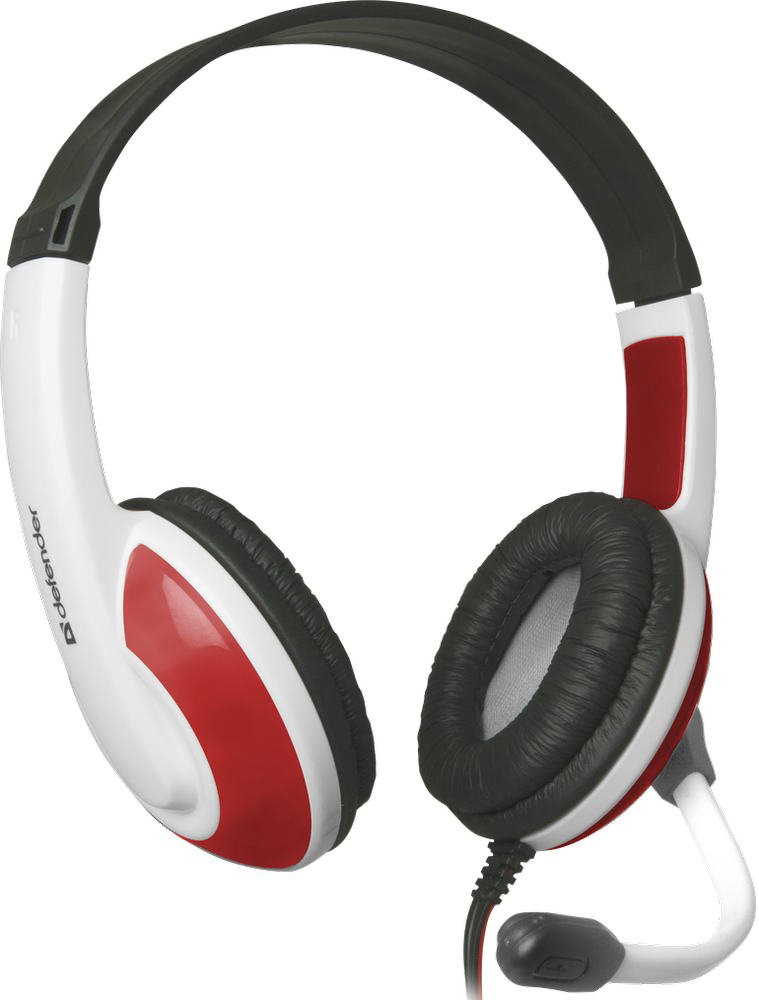 Наушники Defender Warhead G-120 бело-красные купить,NaN