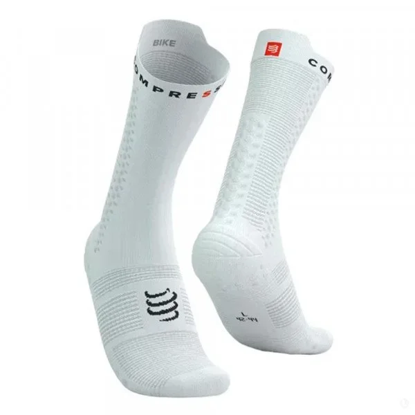 Носки Compressport  Pro racing socks v4.0 bike XU00049B-0002 белые 45-47