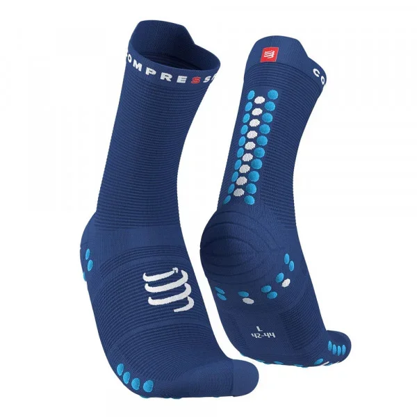 Носки Compressport Pro Racing Socks v4.0 Run High XU00046B-533 синие 35-38