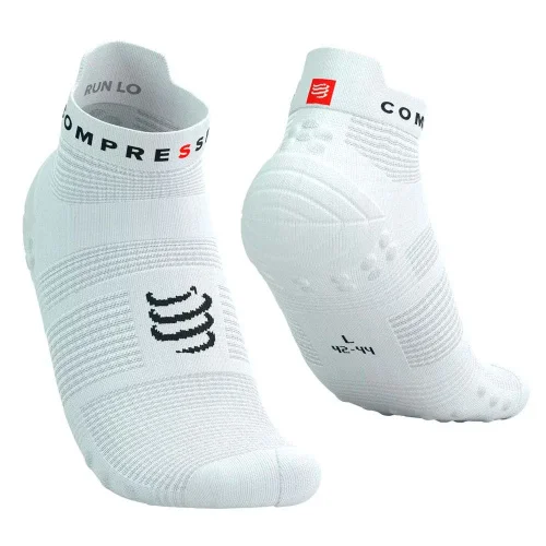 Носки Compressport Pro Racing Socks v4.0 Run Low XU00047B-0002 белые 45-47 купить,NaN