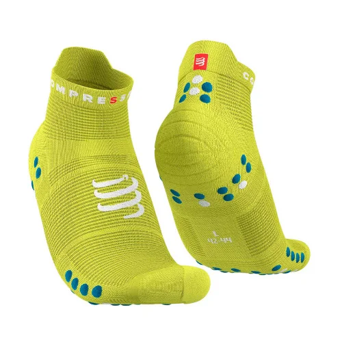 Носки Compressport Pro Racing Socks v4.0 Run Low XU00047B-707 зеленые 45-48