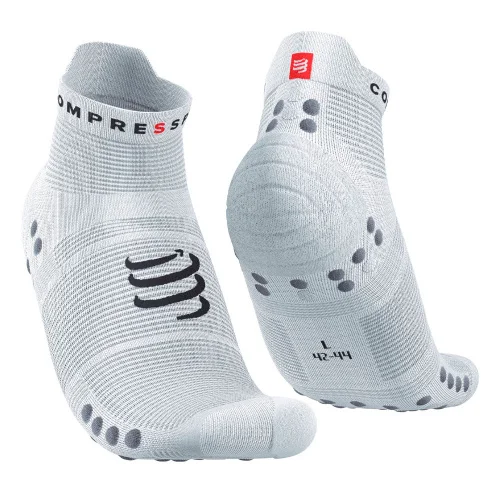 Носки Compressport Pro Racing Socks v4.0 Run Low XU00047B-010 белые 45-48