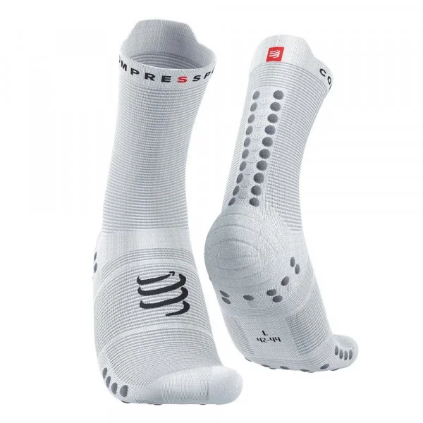 Носки Compressport Pro Racing Socks v4.0 Run High XU00046B-010 белые 35-38 купить,NaN