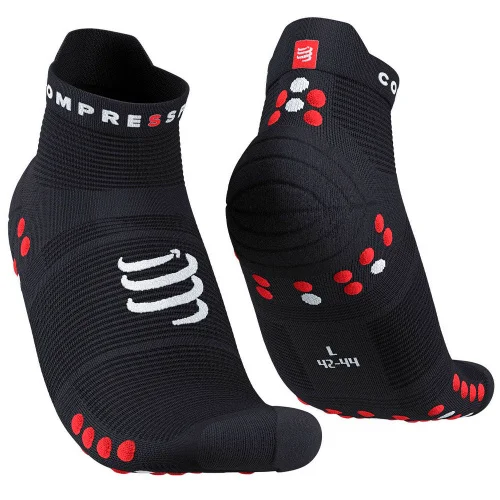 Носки Compressport Pro Racing Socks v4.0 Run Low XU00047B-906 черно-красные 35-38