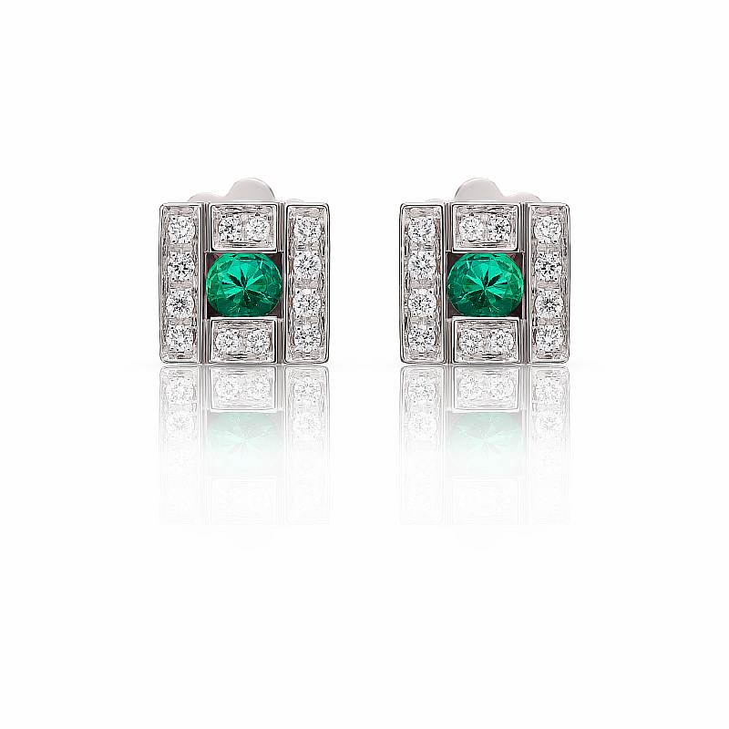 Серьги Damiani 13596 д 3,95гр 0,13ct 0,21ct. купить,NaN