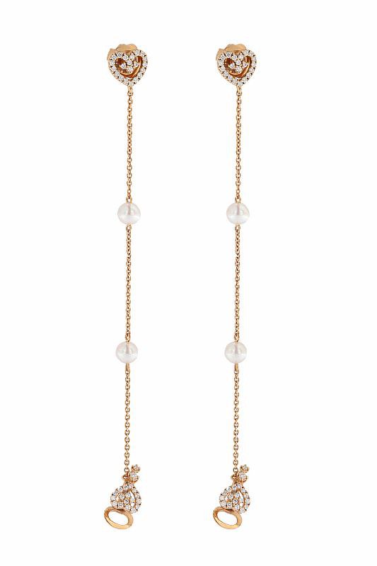 Серьги Damiani 11862/6437 д 4,6гр, 0,45гр 0,41ct. купить,NaN