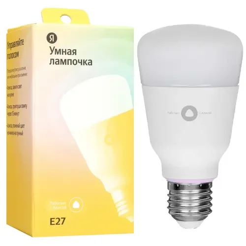 Яндекс Станция Лайт Beige + Яндекс лампочка Bulb E27 Яндекс YNDX-00018 RGB купить,0