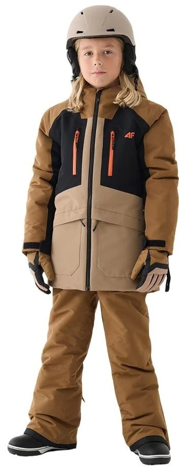 Куртка горнолыжная 4F Boy Skiing Snowboarding 4FJWAW24TTJAM539-82S коричневый 140