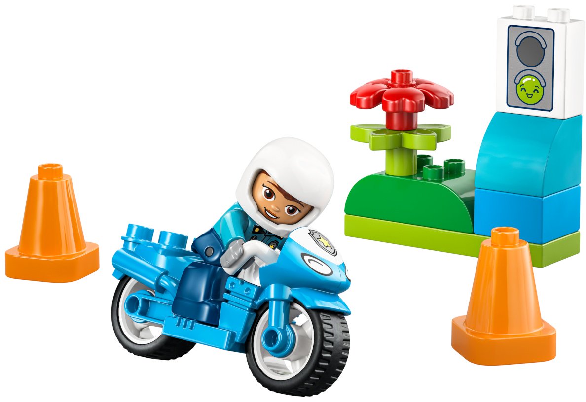 Конструктор LEGO Синий полицейский мотоцикл 10471, деталей 11 шт купить,NaN