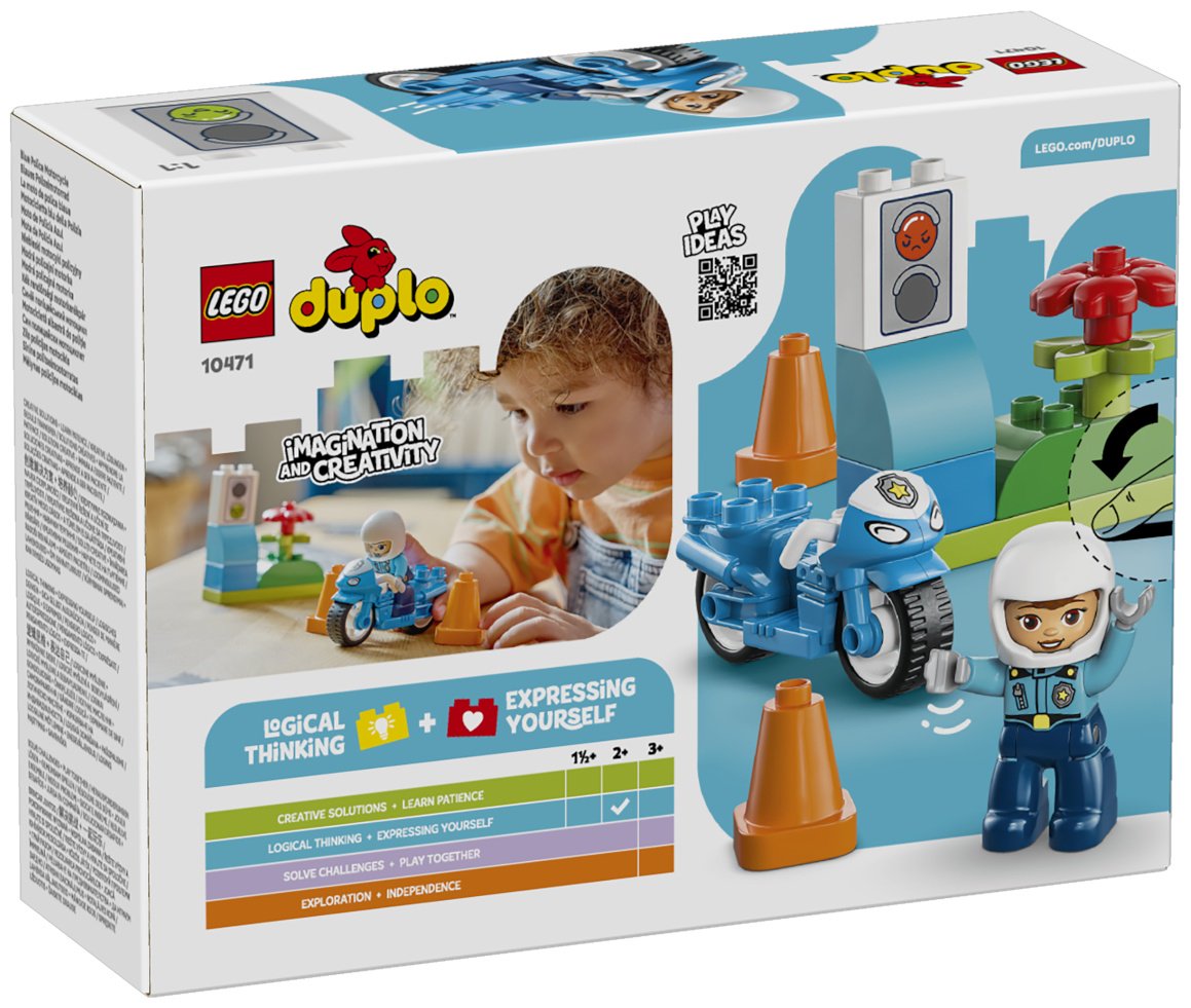 Конструктор LEGO Синий полицейский мотоцикл 10471, деталей 11 шт купить,NaN