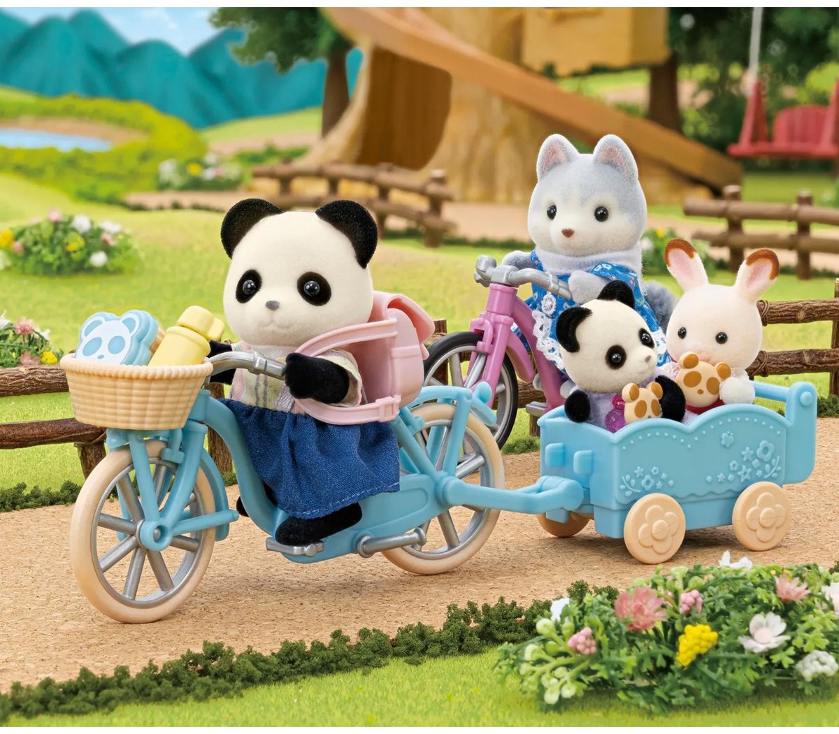 Набор Sylvanian Families Прогулка на велосипеде и катание на роликах купить,NaN