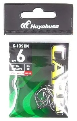 Крючок для рыбалки Hayabusa EB14371-6 одинарный черный 10 шт