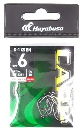 Крючок для рыбалки Hayabusa EB14371-6 одинарный черный 10 шт