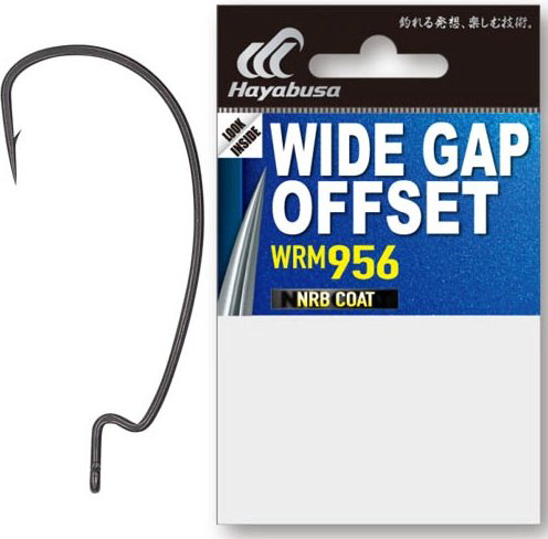 Крючок для рыбалки Hayabusa WRM956 Wide Gap Offset №3/0 офсетный черный 6 шт