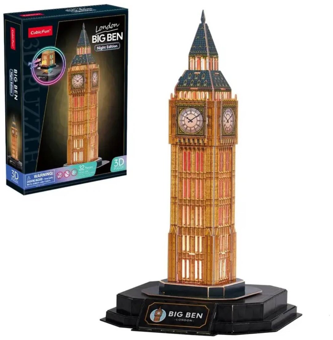 CubicFun Биг-бен с LED-подсветкой 3D 32 деталей купить,NaN