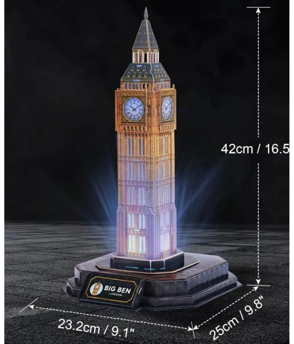 CubicFun Биг-бен с LED-подсветкой 3D 32 деталей купить,NaN