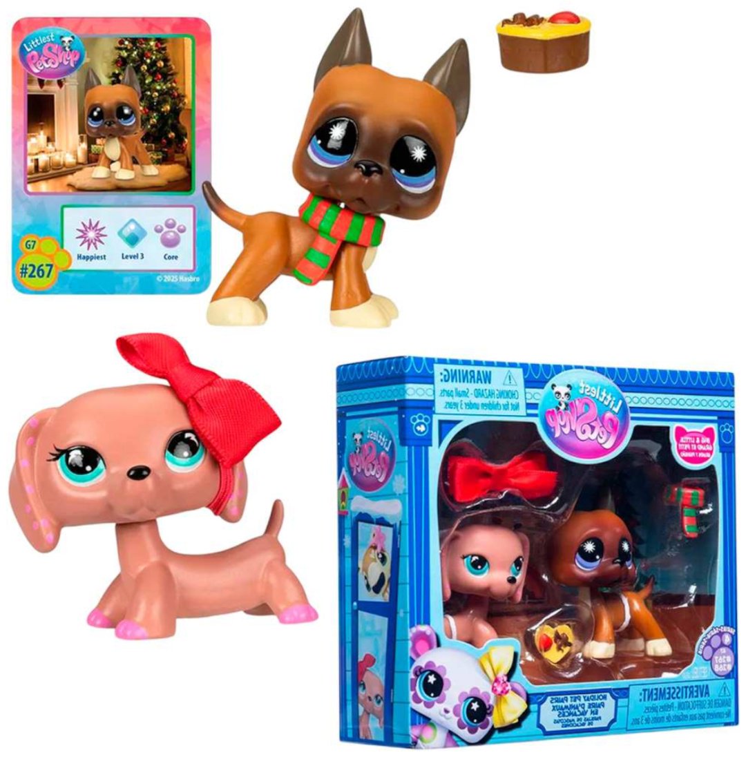 Набор Littlest Pet Shop Праздники Рождественские Каникулы (Немецкий дог и Такса) купить,NaN