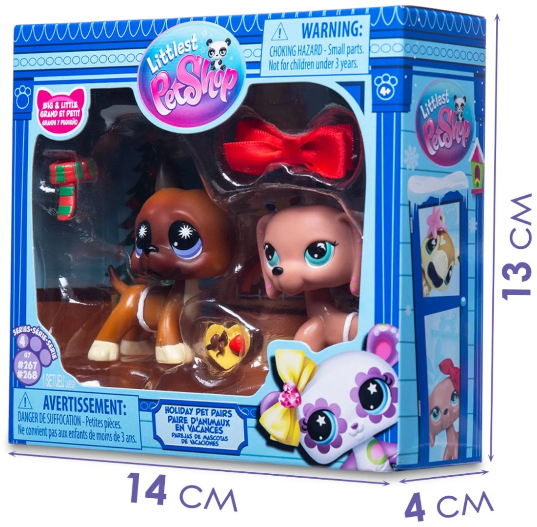 Набор Littlest Pet Shop Праздники Рождественские Каникулы (Немецкий дог и Такса) купить,NaN