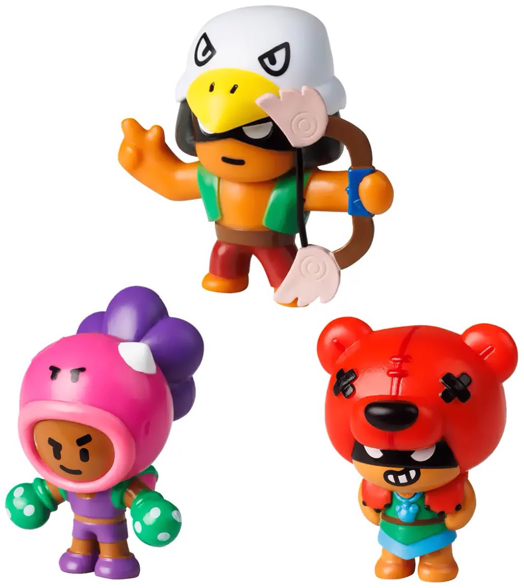 Brawl Stars Роза, Бо и Нита 5 см 3 шт купить,NaN