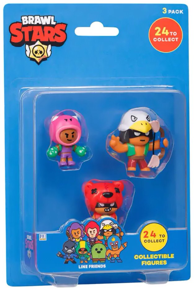 Brawl Stars Роза, Бо и Нита 5 см 3 шт купить,NaN