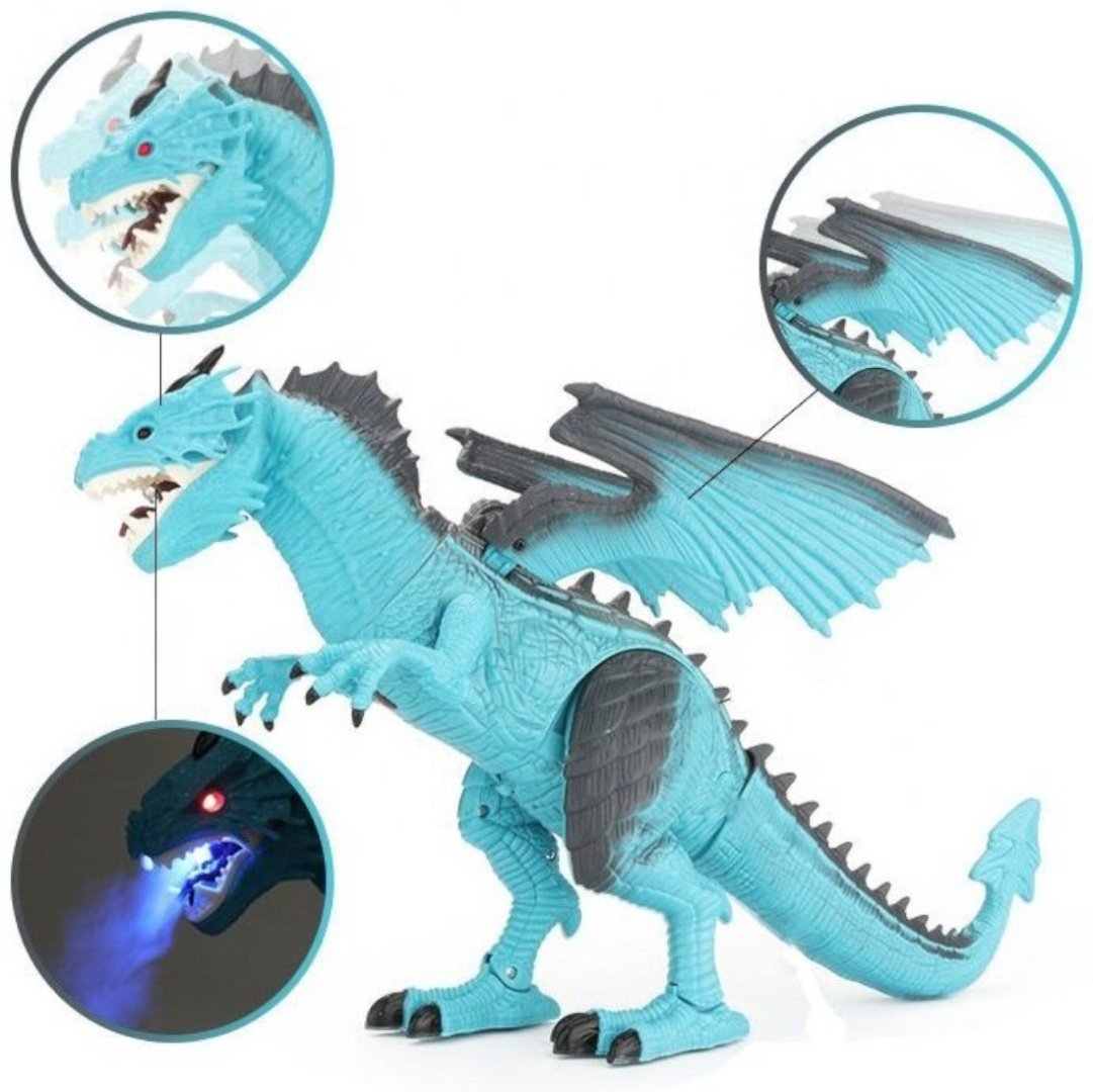 Интерактивная игрушка Dinosaur Planet Огнедышащий Дракон ледяной, со светом и звуком купить,NaN