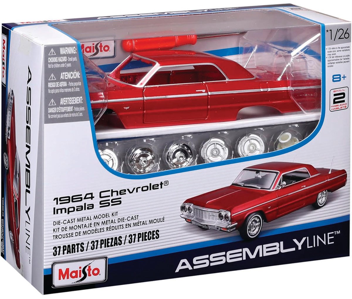 Легковая Maisto Assembly Line: 1:26 - 1964 Chevrolet Impala SS красный купить,NaN