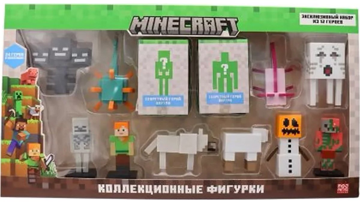 Minecraft набор из 12-ти топперов 6 см 12 шт купить,NaN
