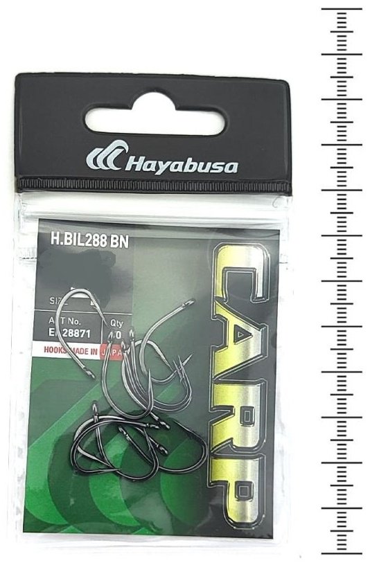 Крючок для рыбалки Hayabusa EB28871-6 одинарный черный 10 шт