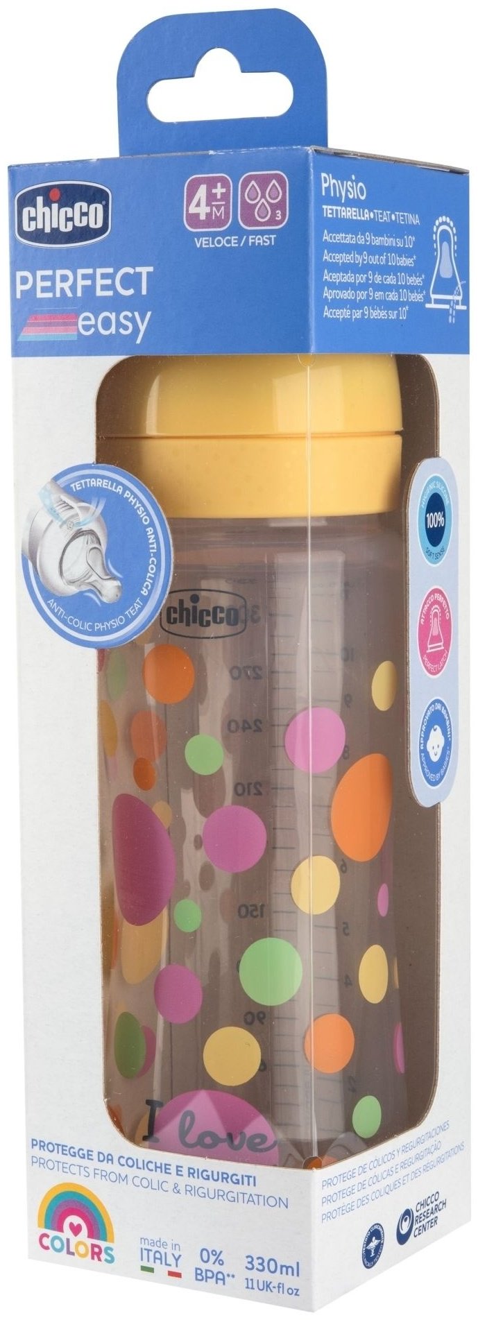 Бутылочка Chicco 00020245100000 330 мл оранжевый купить,NaN