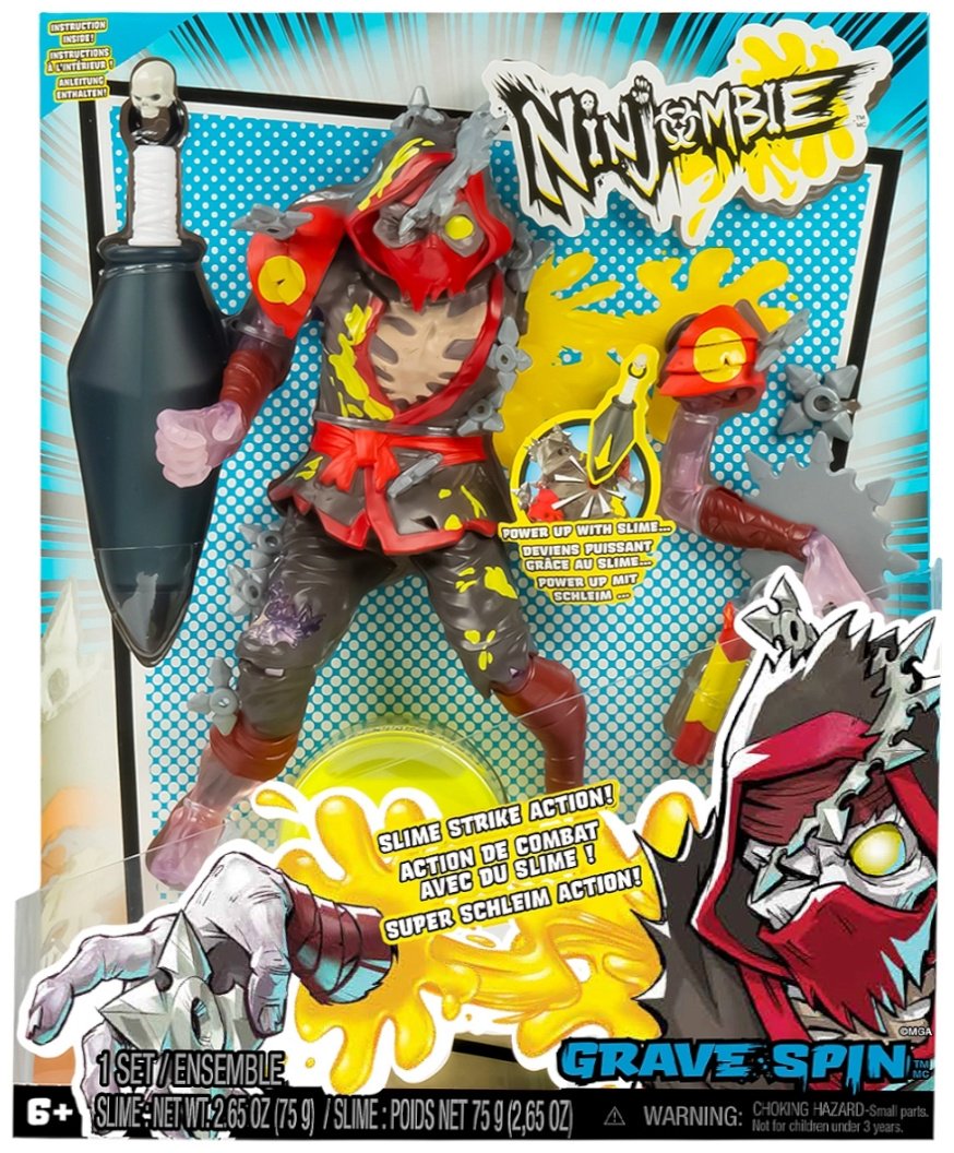 Ninjombie Ниндзомби игровой набор фигурка со слаймом Грейв Спин 68756 18 см 1 шт купить,NaN