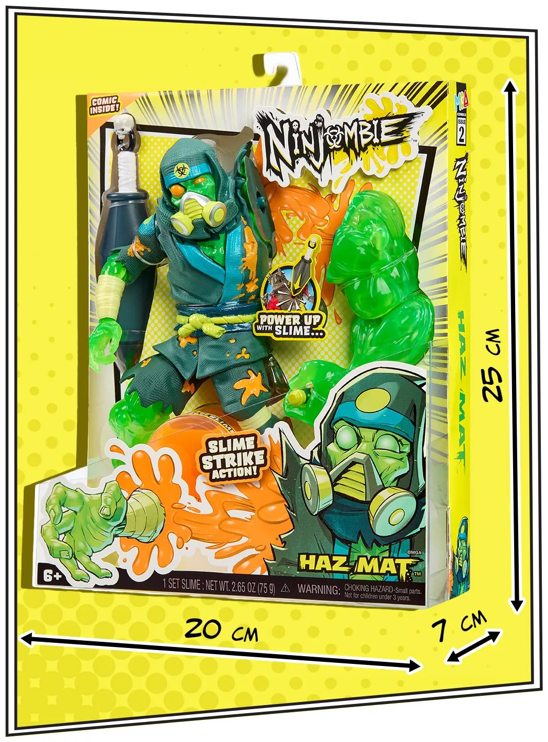 Ninjombie Ниндзомби фигурка со слаймом Хаз Мат 68758 18 см 1 шт купить,NaN