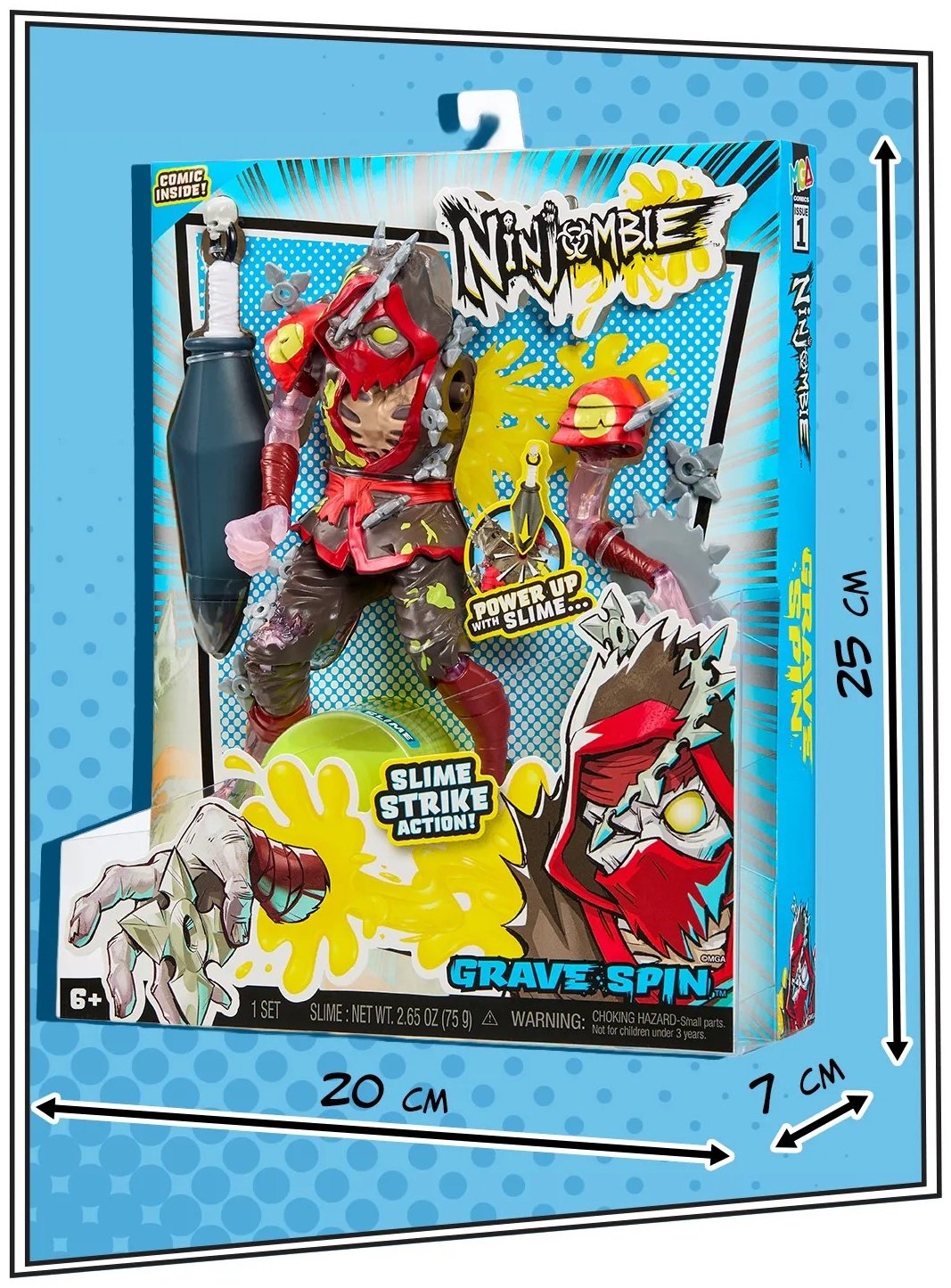 Ninjombie Ниндзомби игровой набор фигурка со слаймом Грейв Спин 68756 18 см 1 шт купить,NaN