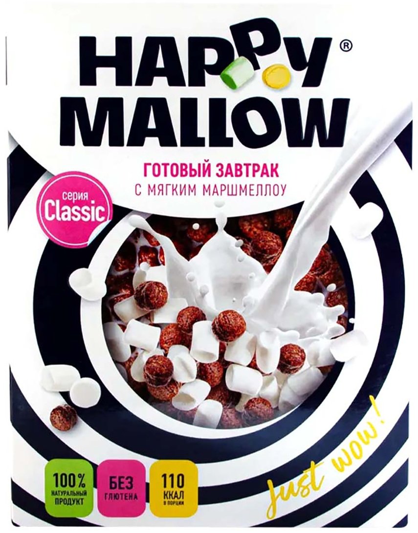 Happy Mallow готовый завтрак с маршмеллоу 240 г купить,NaN
