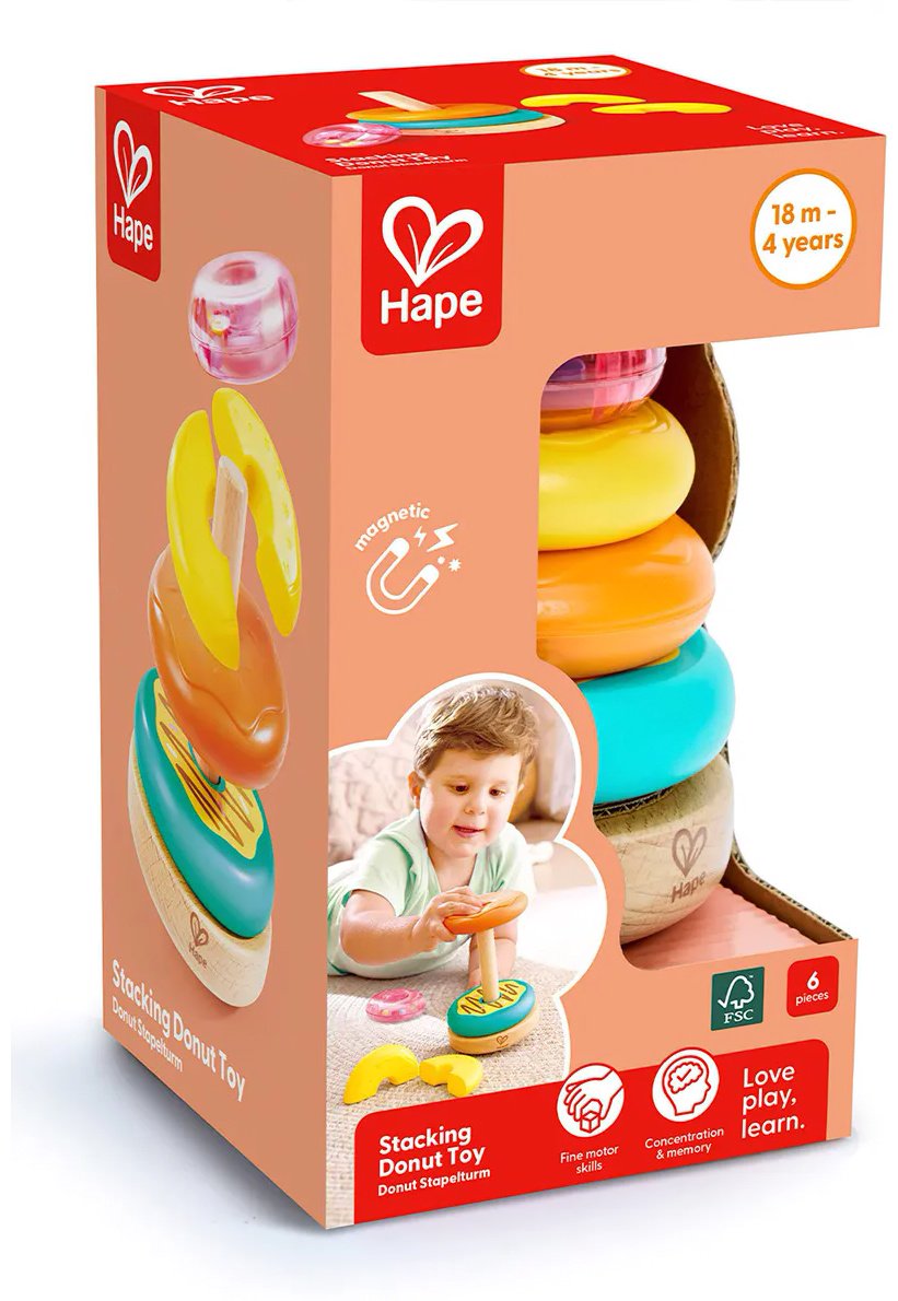 Пирамидка Hape Башня пончиков купить,NaN