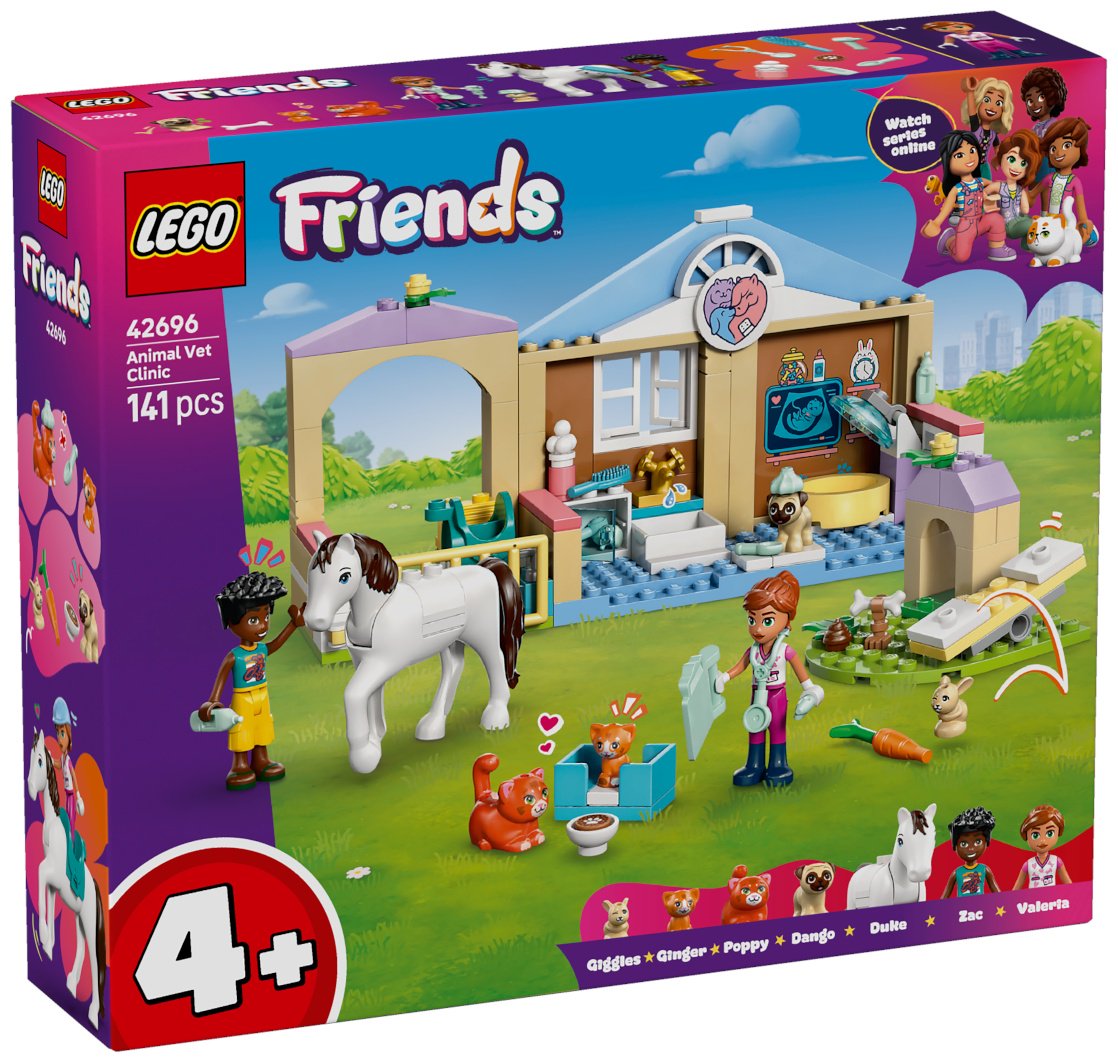 Конструктор LEGO Ветеринарная клиника с животными 42696, деталей 141 шт купить,NaN