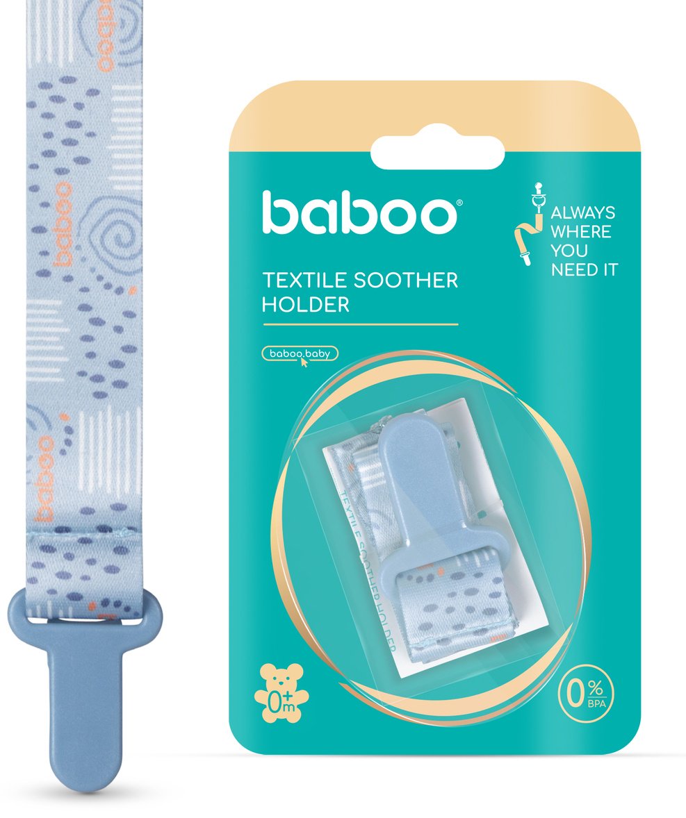 Держатель пустышки Baboo 7-012, 1 шт, голубой купить,NaN