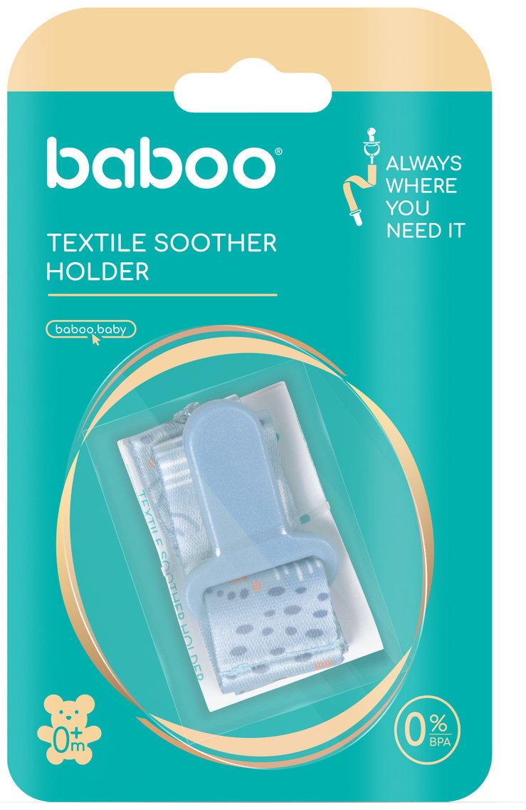 Держатель пустышки Baboo 7-012, 1 шт, голубой купить,NaN