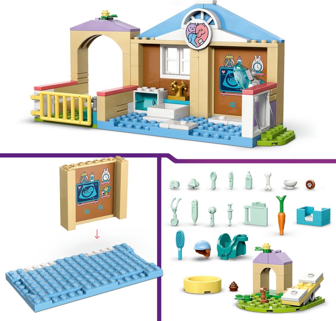 Конструктор LEGO Ветеринарная клиника с животными 42696, деталей 141 шт купить,NaN