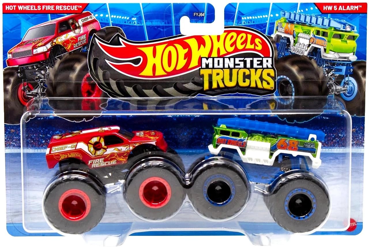 Внедорожник Hot Wheels Монстр Траки Fire rescue vs 5 Alarm мультиколор купить,NaN