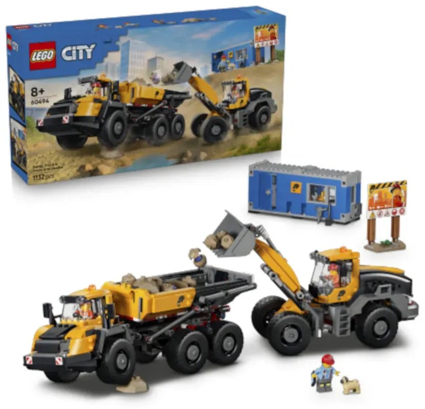 Конструктор LEGO Конструктор LEGO City Самосвал и фронтальный погрузчик 60494, деталей 1132 шт купить,NaN